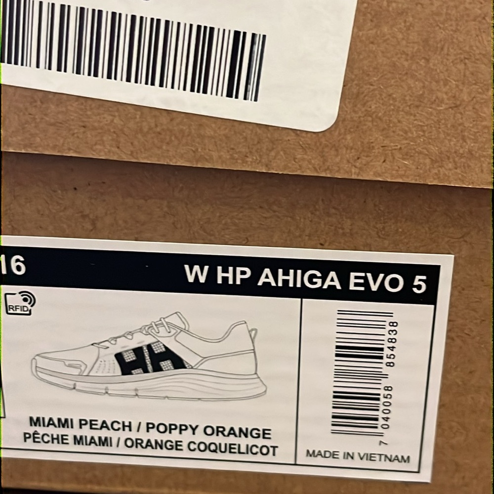 Helly Hanson HP Ahiga Evo 5 Shoes Sneakers Miami Peach Poppy Orange Womens Sz 9 - Picture 16 of 16